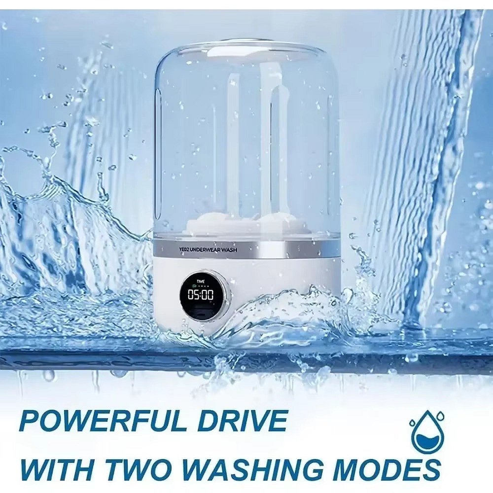 Compact Mini Washing Machine | USB Rechargeable with Dual Cleaning Modes | Portable Solution for Travel and Small Spaces