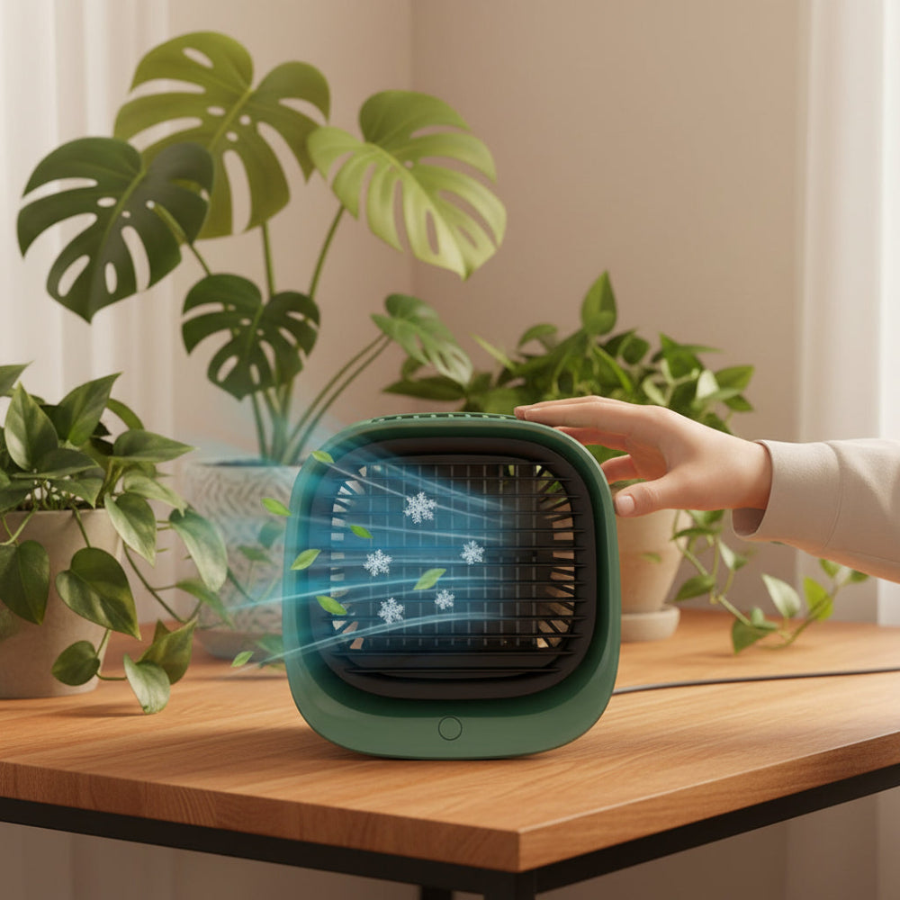 Compact Personal Air Conditioner | Portable Cooling Fan with Adjustable Mist for Refreshing Comfort