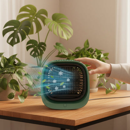 Compact Personal Air Conditioner | Portable Cooling Fan with Adjustable Mist for Refreshing Comfort