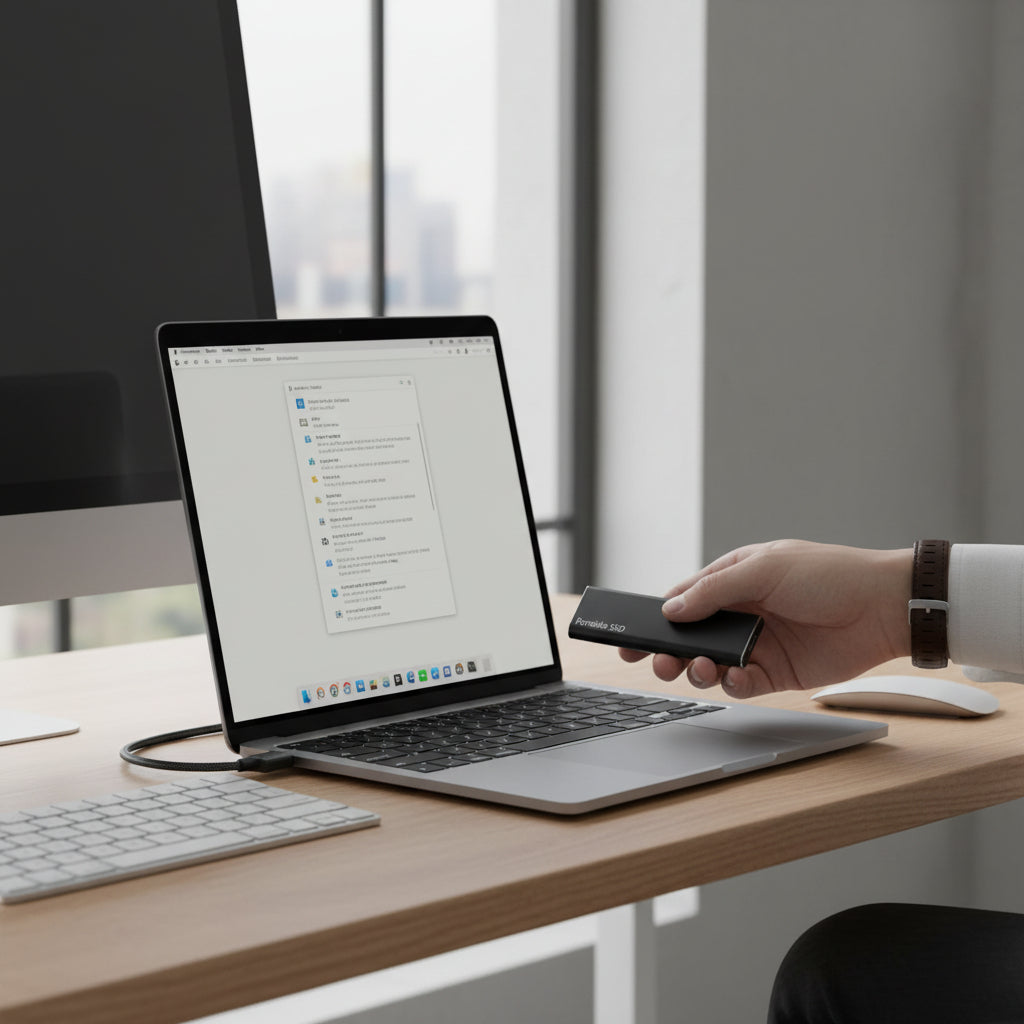 Compact Portable SSD | 4TB USB-C External Hard Drive with Ultra-Thin Design | Ideal for Data Storage and Backup