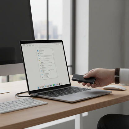 Compact Portable SSD | 4TB USB-C External Hard Drive with Ultra-Thin Design | Ideal for Data Storage and Backup