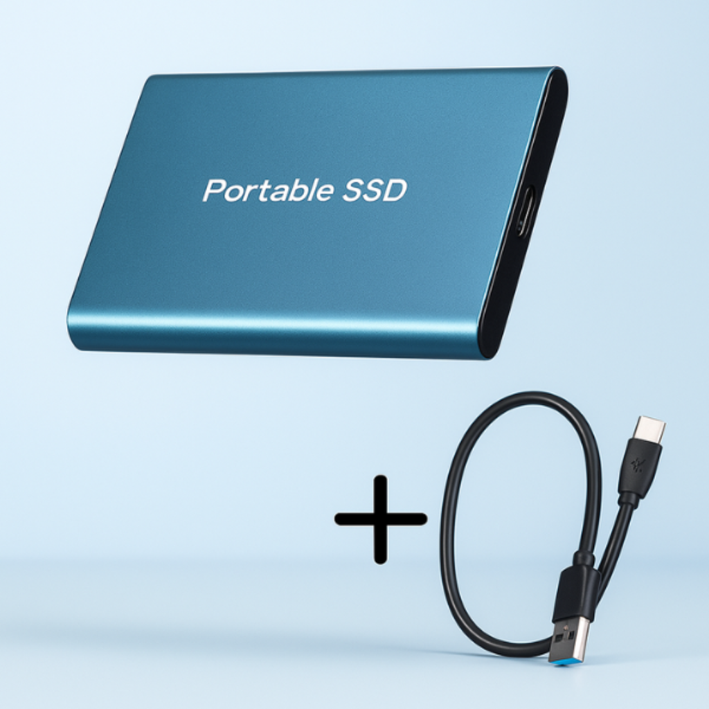 Compact Portable SSD | Fast USB-C External Hard Drive with 1050 MB/s Transfer Speed | Reliable Storage for All Your Files