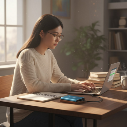 Compact Portable SSD | Fast USB-C External Hard Drive with 1050 MB/s Transfer Speed | Reliable Storage for All Your Files