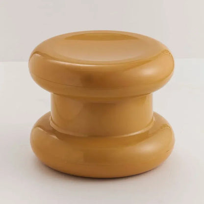 Compact Scandinavian Side Table and Stool – Multifunctional Plastic Design for Bedroom and Living Room