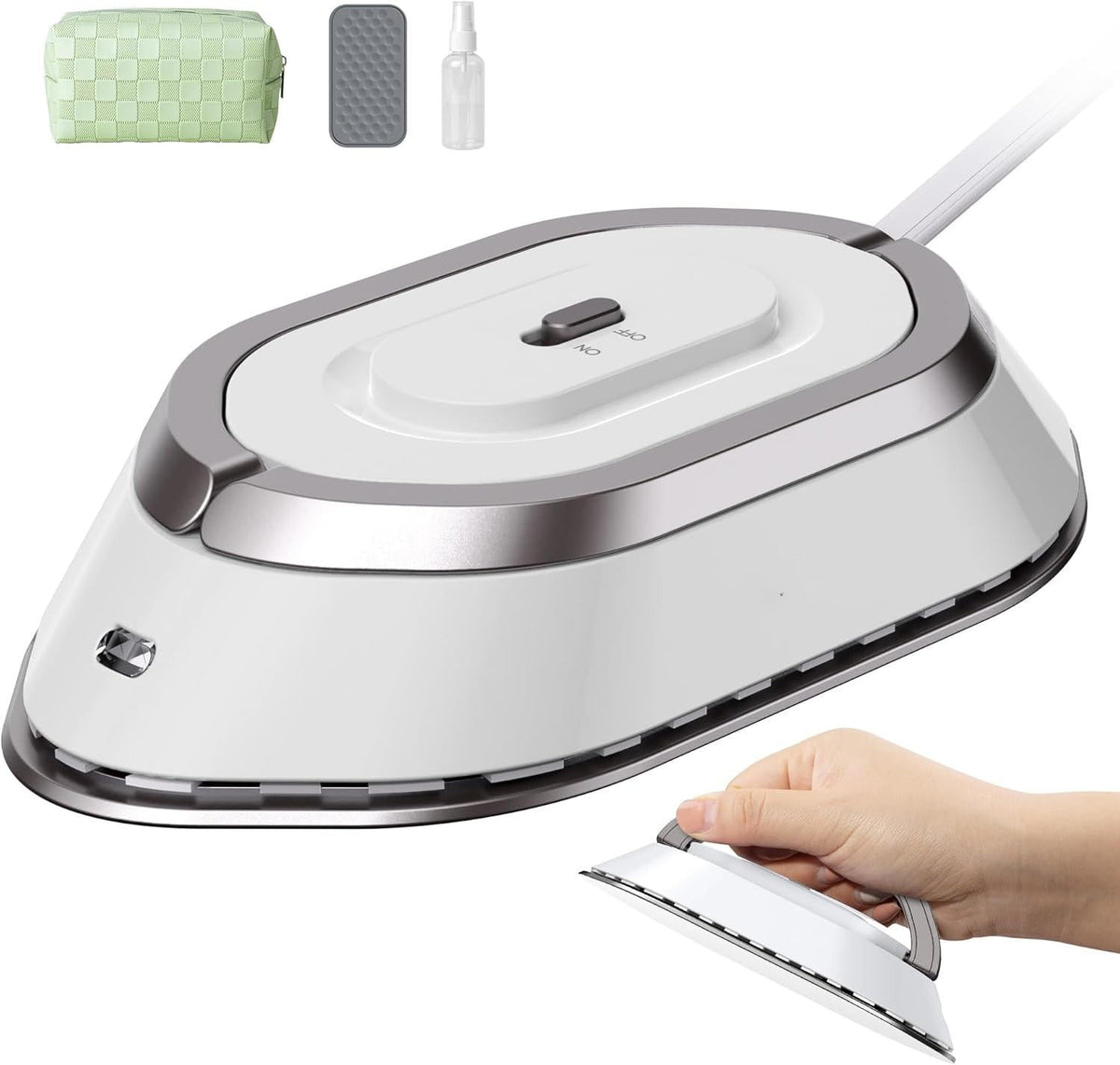 Mini Iron for Travel, Dual Voltage Travel Iron for Clothes, Portable Iron for Shirts and Suits with Ceramic Soleplate