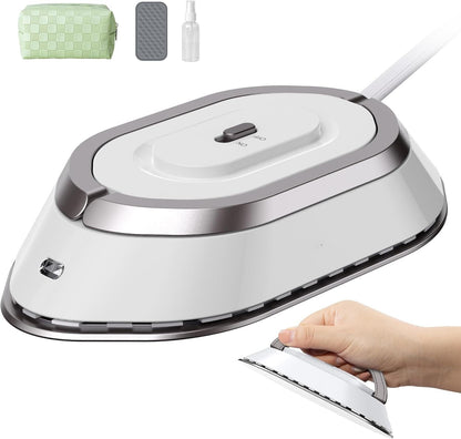 Mini Iron for Travel, Dual Voltage Travel Iron for Clothes, Portable Iron for Shirts and Suits with Ceramic Soleplate