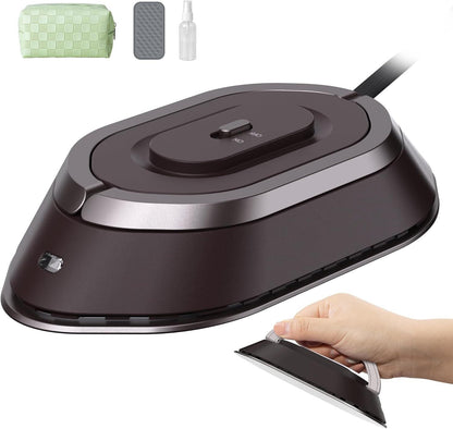 Mini Iron for Travel, Dual Voltage Travel Iron for Clothes, Portable Iron for Shirts and Suits with Ceramic Soleplate