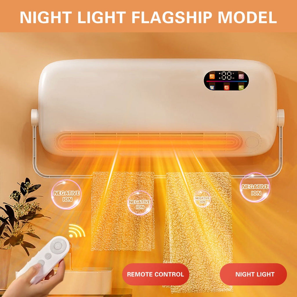 Compact Wall Mounted Electric Heater with Quick Warm-Up Feature for Year-Round Comfort