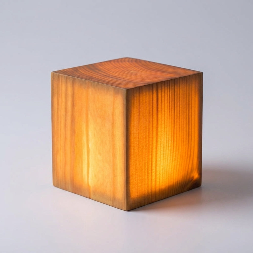 Rechargeable LED Desk Lamp Wood Finish Touch Dimming Portable Wireless Night Light for Bedroom Living Room Office Reading Mood Lighting Mini