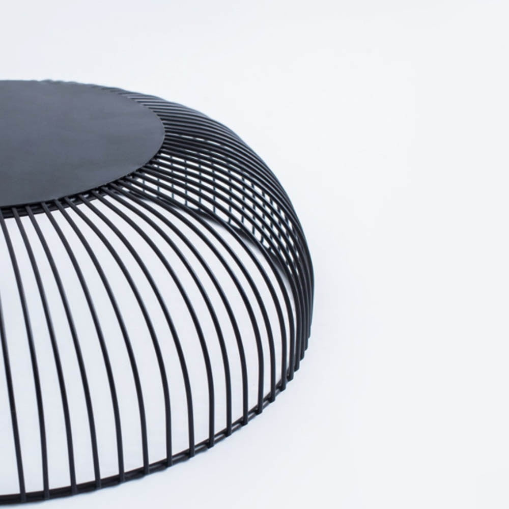 Contemporary Metal Fruit Basket in Black – High-Quality Iron Storage Solution for Modern Kitchens, Large Capacity Design