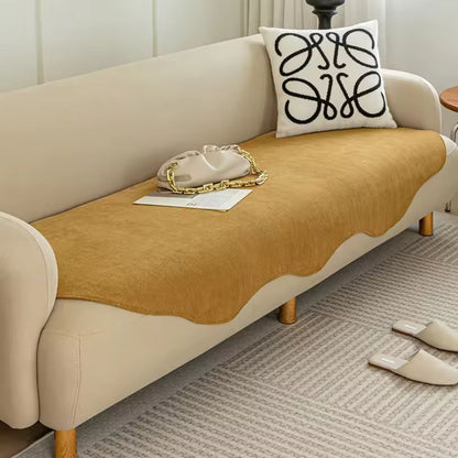Housse de canapé en microfibre matelassée – Protection antidérapante pour canapés – Bouclier pour meubles toutes saisons en couleurs unies