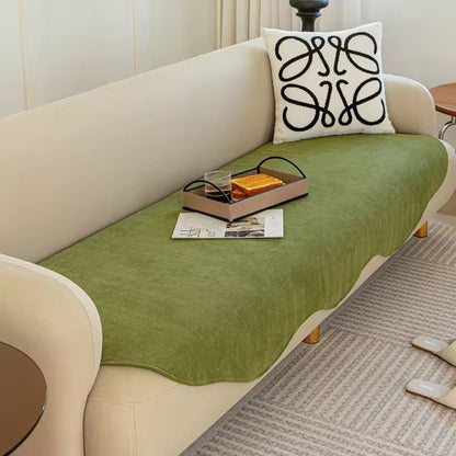 Housse de canapé en microfibre matelassée – Protection antidérapante pour canapés – Bouclier pour meubles toutes saisons en couleurs unies