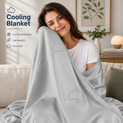 Confort douillet | Couverture rafraîchissante en tissu thermorégulateur | Couverture d'été légère pour un sommeil réparateur