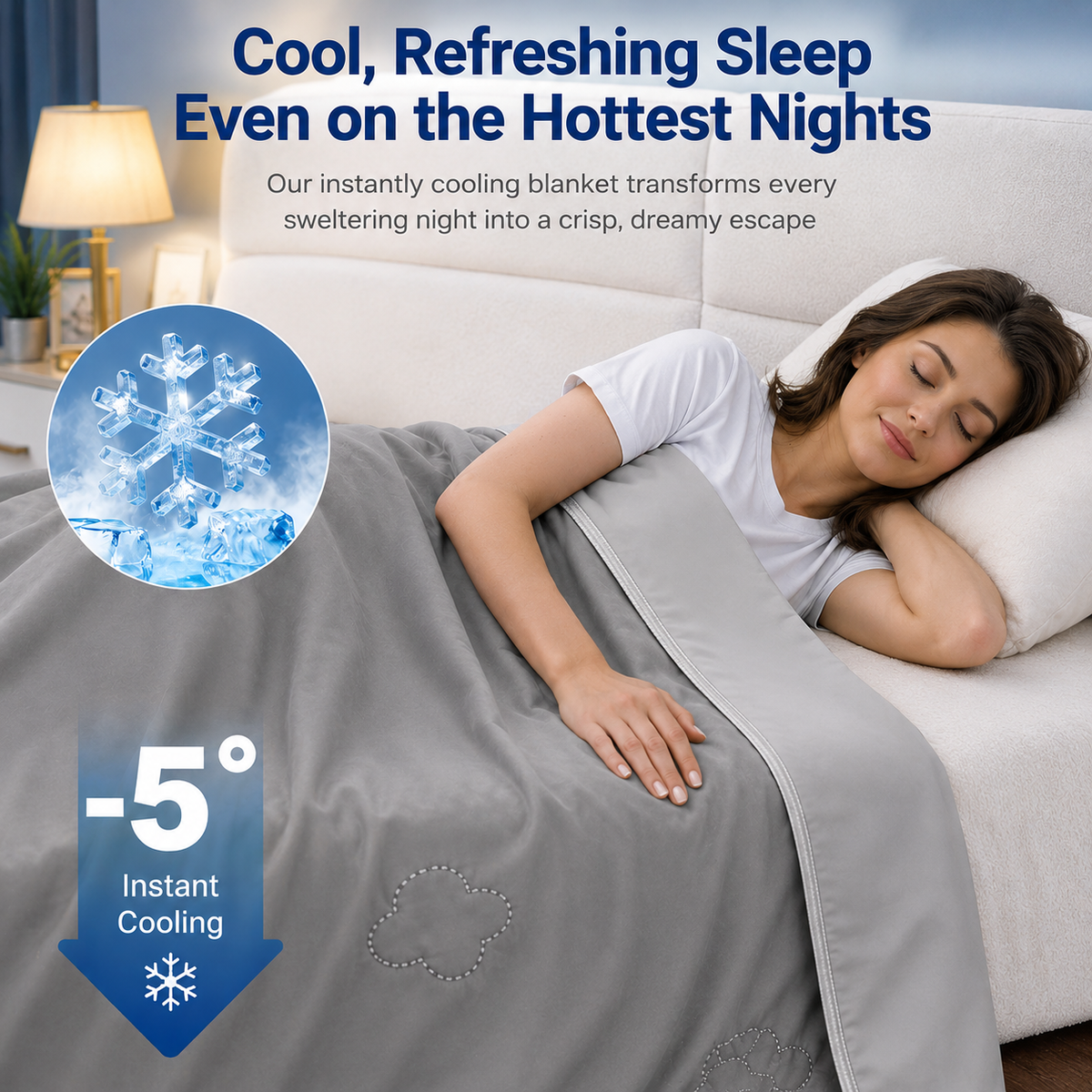 Confort douillet | Couverture rafraîchissante en tissu thermorégulateur | Couverture d'été légère pour un sommeil réparateur