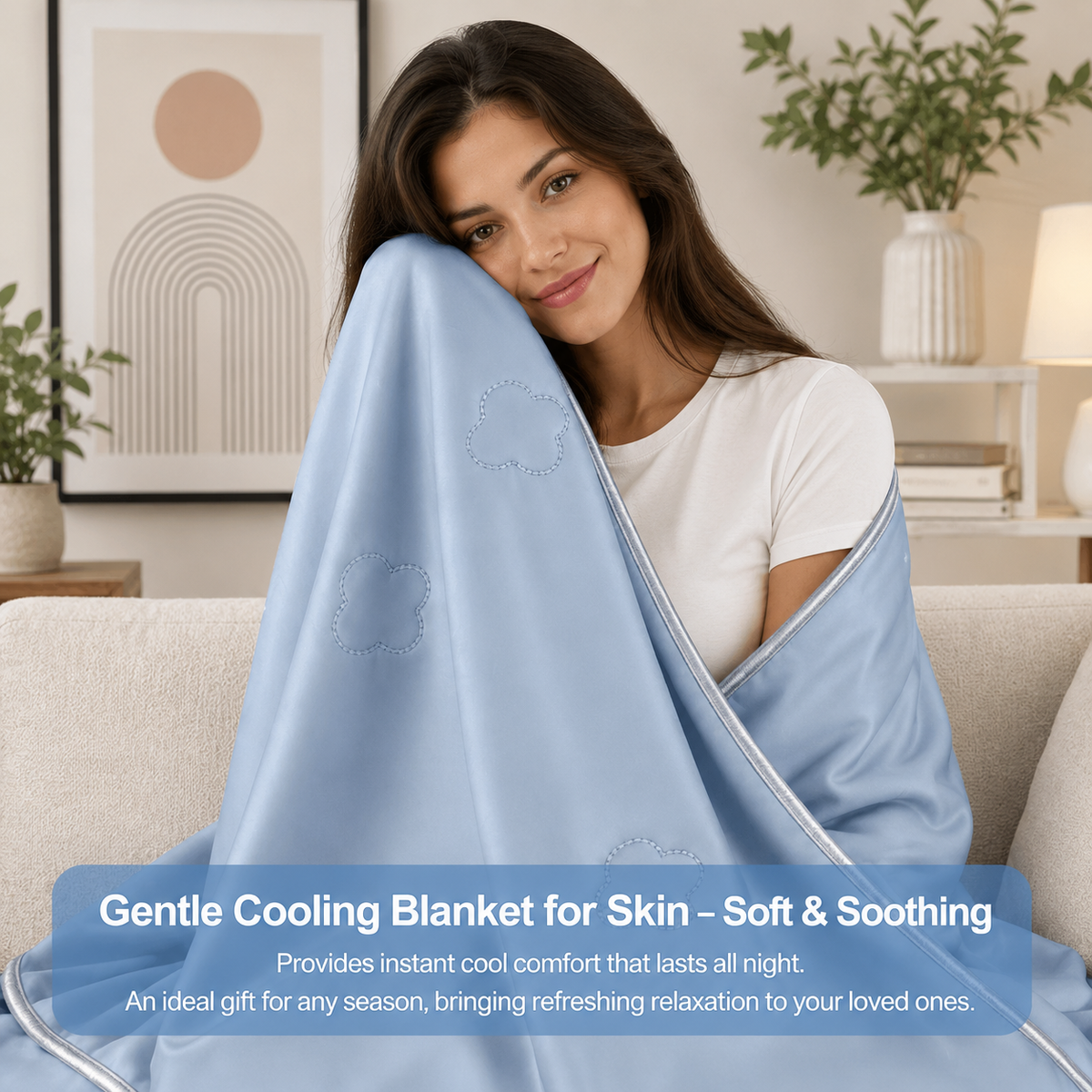 Confort douillet | Couverture rafraîchissante en tissu thermorégulateur | Couverture d'été légère pour un sommeil réparateur