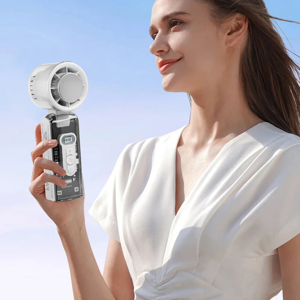 Cooling Breeze | Handheld Misting Fan with Adjustable Speed | Portable Design for Rapid Cooling