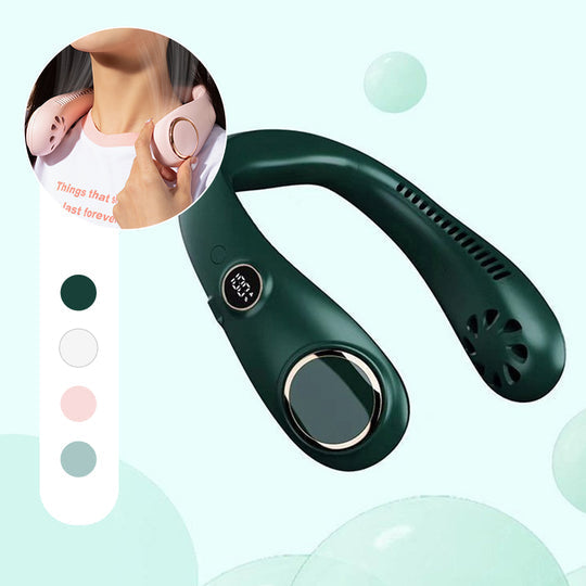 Ventilateur de cou portable pour femmes et hommes, ventilateur de cou sans pales rechargeable, ventilateur de refroidissement personnel mains libres