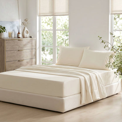 Cooling Comfort | Japanese Fabric Fitted Sheet Set with Deep Pockets | Ultimate Sleep Solution for Hot Sleepers