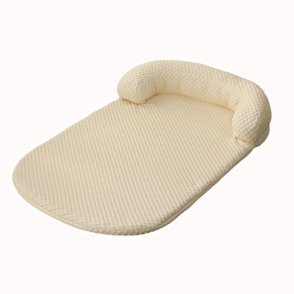 Lit rafraîchissant pour chien en été, grand panier pour chien avec housse lavable, lit pour chaton, couchage pour animal de compagnie en tissu de soie rafraîchissant