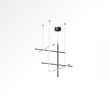 Geometric Grid Ceiling Light Fixture for Dining Room & Open Spaces | Adjustable Height LED Chandelier | Modern Aluminum Track System | Multi