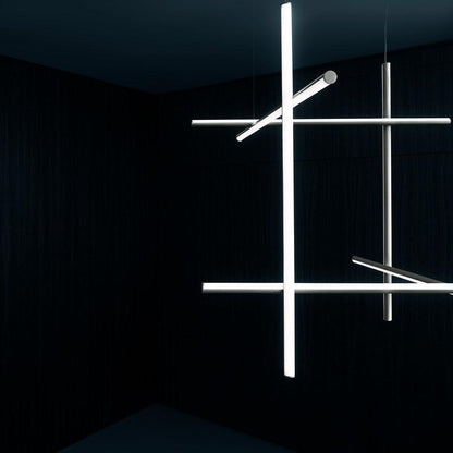 Geometric Grid Ceiling Light Fixture for Dining Room & Open Spaces | Adjustable Height LED Chandelier | Modern Aluminum Track System | Multi