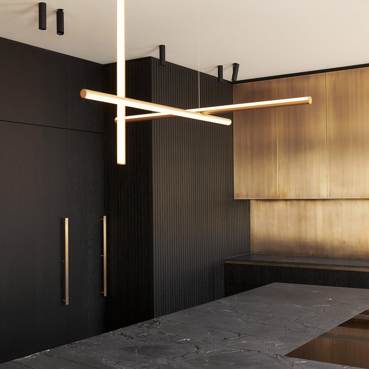 Geometric Grid Ceiling Light Fixture for Dining Room & Open Spaces | Adjustable Height LED Chandelier | Modern Aluminum Track System | Multi