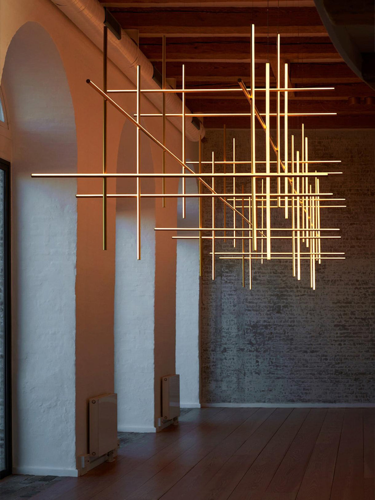 Geometric Grid Ceiling Light Fixture for Dining Room & Open Spaces | Adjustable Height LED Chandelier | Modern Aluminum Track System | Multi