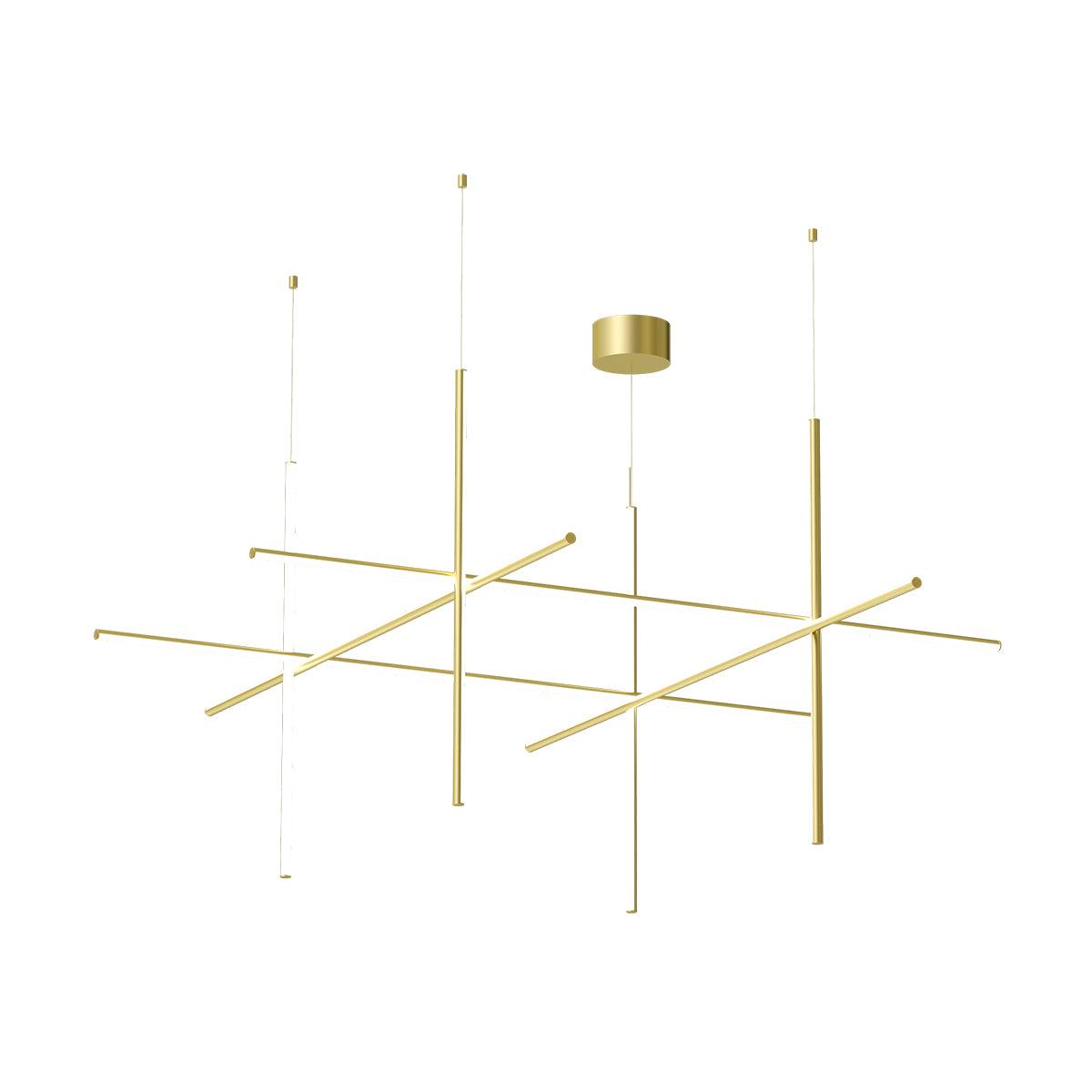 Geometric Grid Ceiling Light Fixture for Dining Room & Open Spaces | Adjustable Height LED Chandelier | Modern Aluminum Track System | Multi