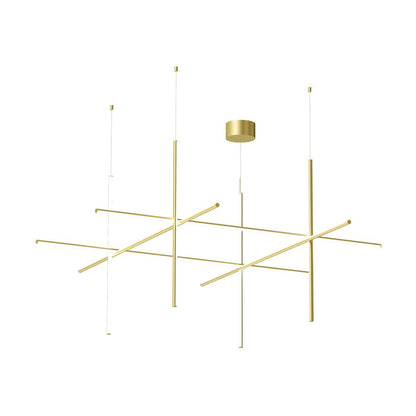 Geometric Grid Ceiling Light Fixture for Dining Room & Open Spaces | Adjustable Height LED Chandelier | Modern Aluminum Track System | Multi