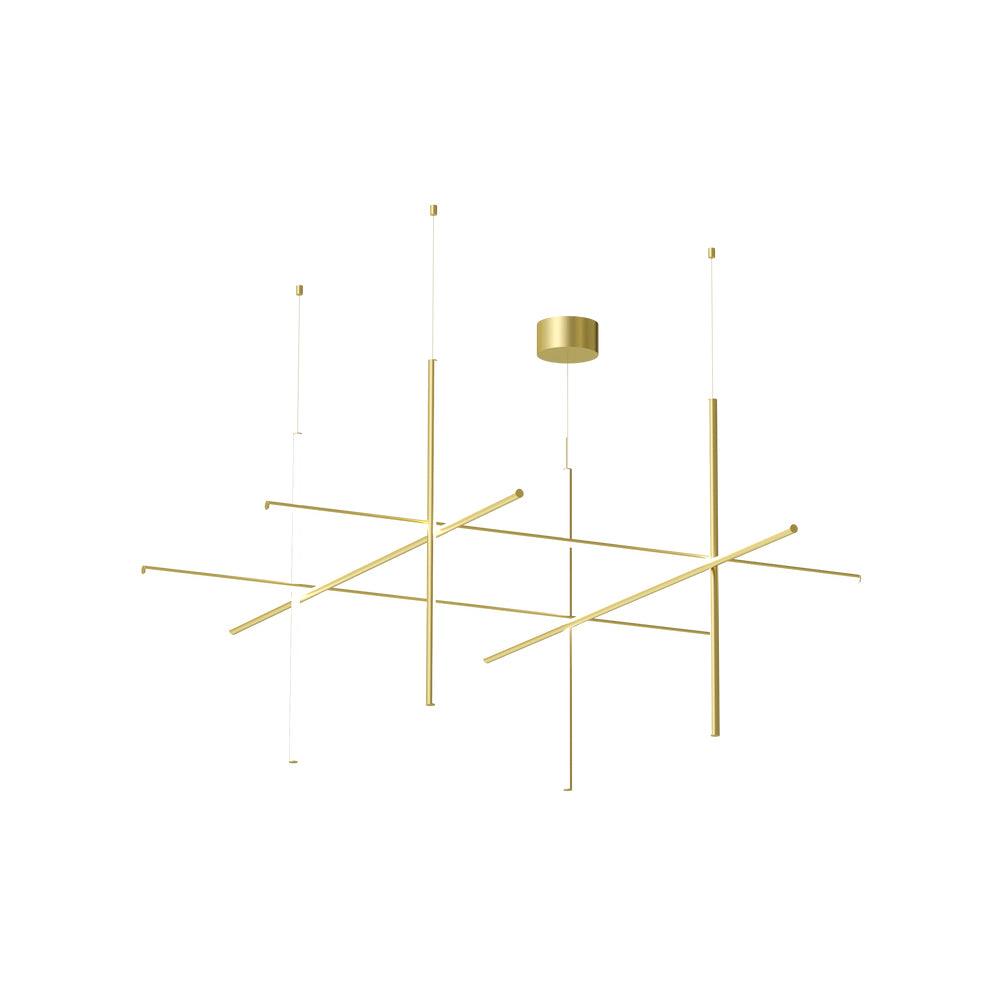 Geometric Grid Ceiling Light Fixture for Dining Room & Open Spaces | Adjustable Height LED Chandelier | Modern Aluminum Track System | Multi