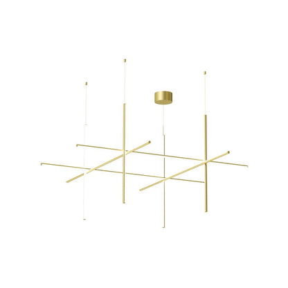 Geometric Grid Ceiling Light Fixture for Dining Room & Open Spaces | Adjustable Height LED Chandelier | Modern Aluminum Track System | Multi