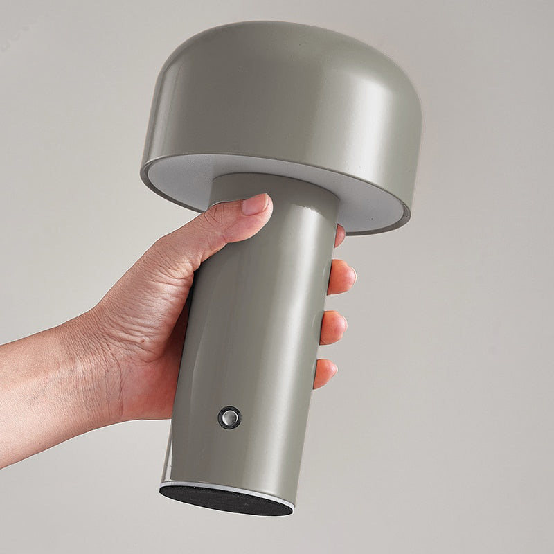 Cordless LED Table Lamp – Portable Touch Control Mushroom Design with Dimmable Light for Home and Office