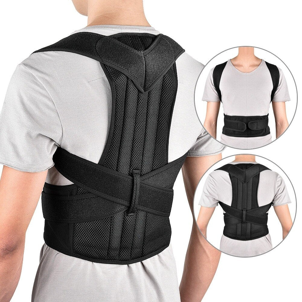 Adjustable Posture Corrector Brace for Upper Back & Shoulder Support – Breathable Design for Men & Women, Hidden Under Clothes, Helps Alignm