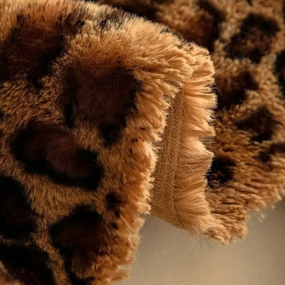 Housse de canapé léopard - Microfibre pelucheuse, imprimé léopard