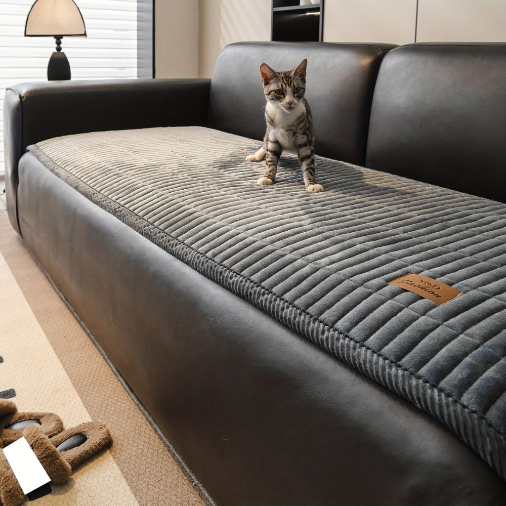 Housse de protection matelassée pour canapé d'angle en microfibre – Protection de mobilier anti-animaux pour salon, salle de détente et salle familiale