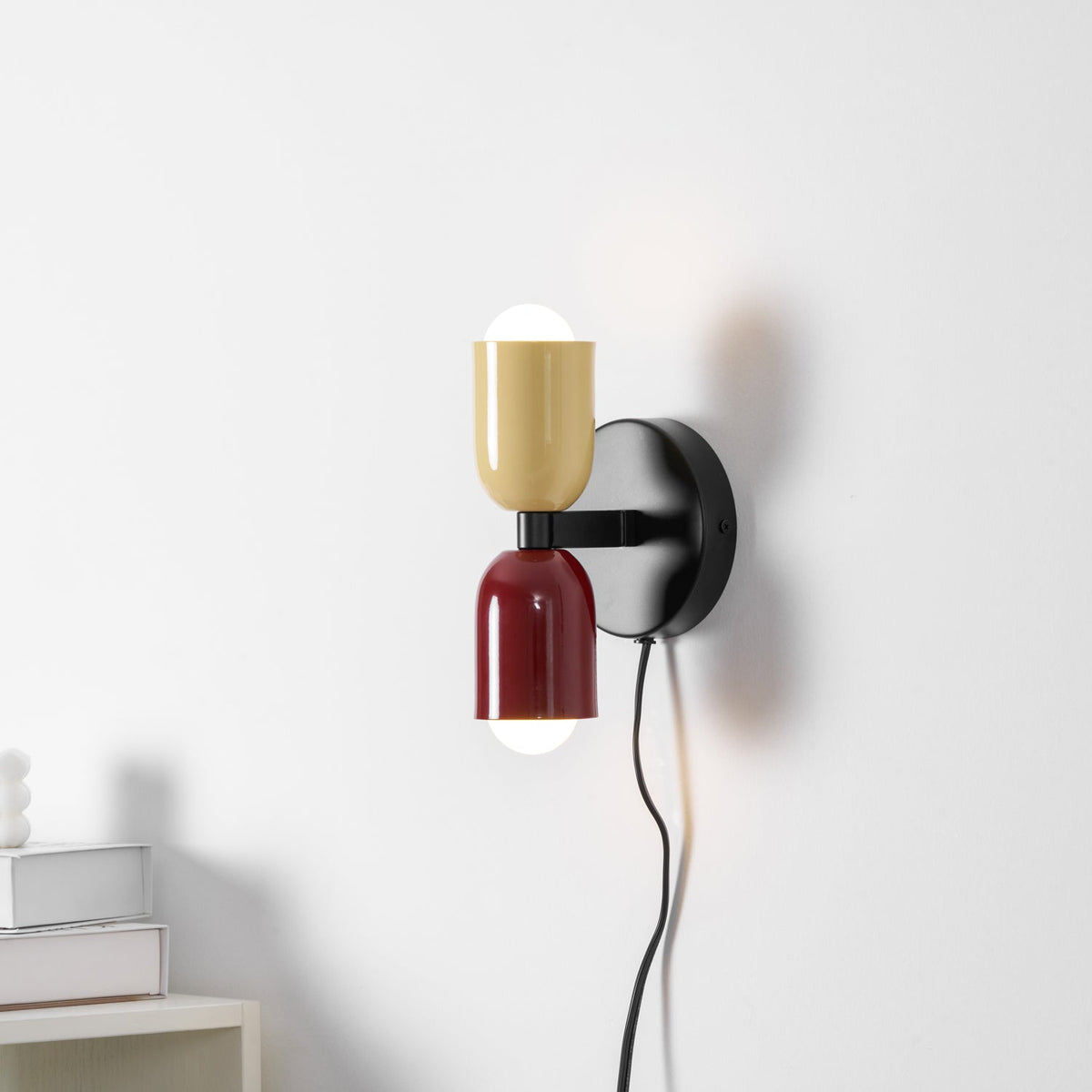 LED Wall Light Metal Sconce 10 inch Vertical Horizontal Mount Bedroom Hallway Living Room Indoor Ambient Up Down Lighting Fixture Black Beig