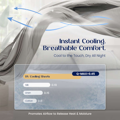 Cozy Bliss | Bedding Set with Performance Cooling Sheets & Deep-Pocket Design | Breathable Comfort for Hot Sleepers