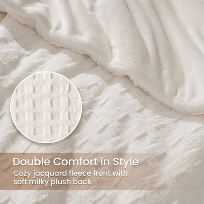 Ortekor Cozy Bliss | King Comforter Set with Reversible Design & Soft Waffle Texture | Luxurious Bedding for Cold Weather