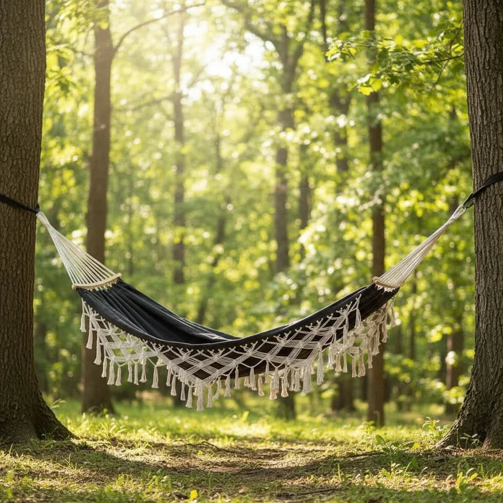 BOHOLIVA – Cozy Canvas Double Hammock for Outdoor Relaxation