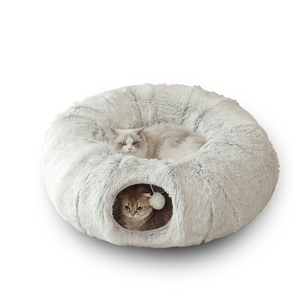 Cozy Cat Nest | Plush Cat Tunnel with Foldable Design for Comfortable Retreat