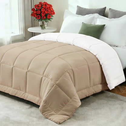 Confort douillet | Couette en duvet toutes saisons avec garnissage en fibres ultra-douces | Conception respirante pour un sommeil idéal toute l'année