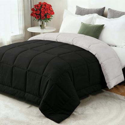 Confort douillet | Couette en duvet toutes saisons avec garnissage en fibres ultra-douces | Conception respirante pour un sommeil idéal toute l'année