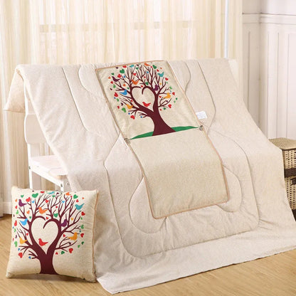 Cozy Convertible Pillow Quilt Combo Blanket with Soft Polyester Filling for Ultimate Comfort