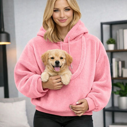 Sweat-shirt porte-chat avec poche avant, sac de transport pour petits chiens, pull de transport mains libres pour animaux de compagnie en voyage