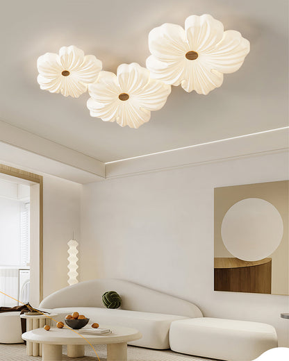 Flush Mount LED Light Fixture White Acrylic 13 Inch Round for Bedroom Living Room Hallway Kitchen Low Profile Modern Overhead Lighting Ceili