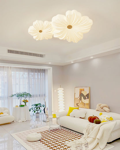 Flush Mount LED Light Fixture White Acrylic 13 Inch Round for Bedroom Living Room Hallway Kitchen Low Profile Modern Overhead Lighting Ceili