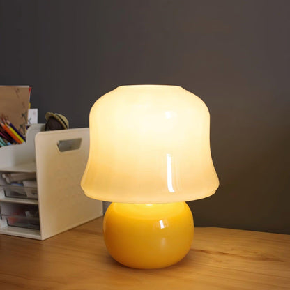 Ceramic Accent Lamp with Enamel Shade 11.4 in Beige for Nightstands Bedrooms Living Rooms Study Desks Side Tables E14 Socket 15W Soft Glow