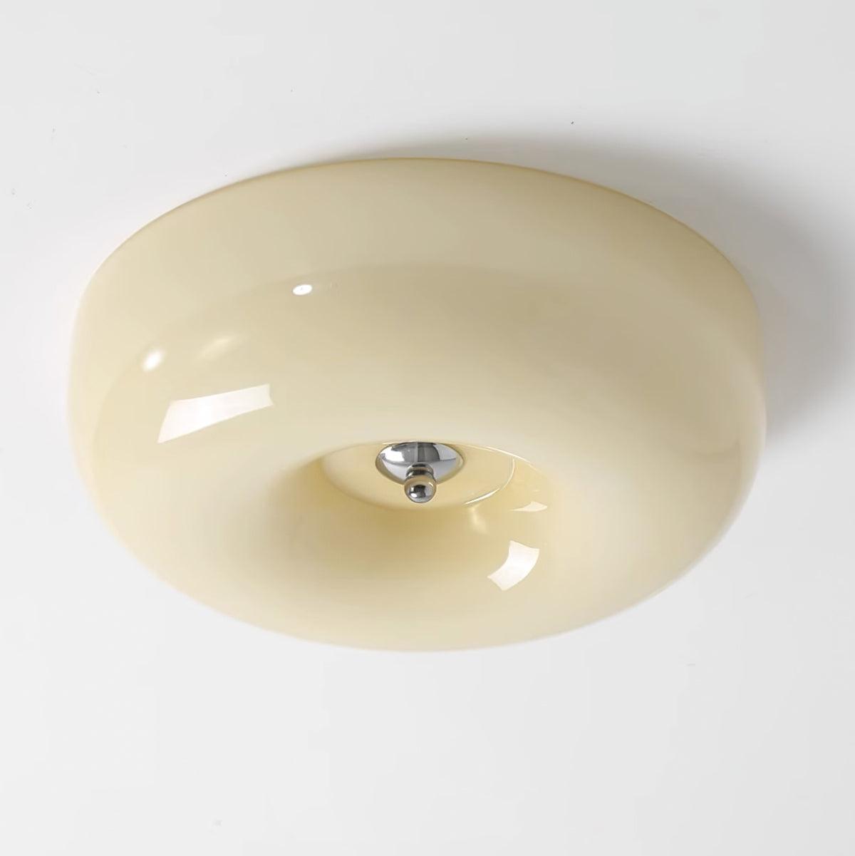Modern Glass LED Flush Mount Light with Adjustable Color Temperature for Bedroom, Entryway, and Small Spaces
