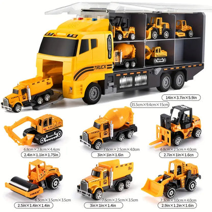 Construction Toys for Kids Ages 3 and Up, Toy Excavator and Toy Crane Building Toys, Construction Toy Set with Tools