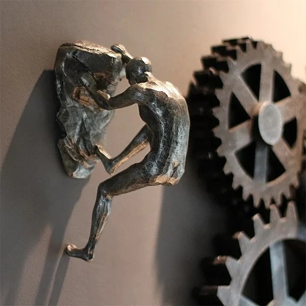 Ortekor Creative Climber | 3D Wall Art Sculpture with Unique Design | Modern Wall Decor for Home and Office
